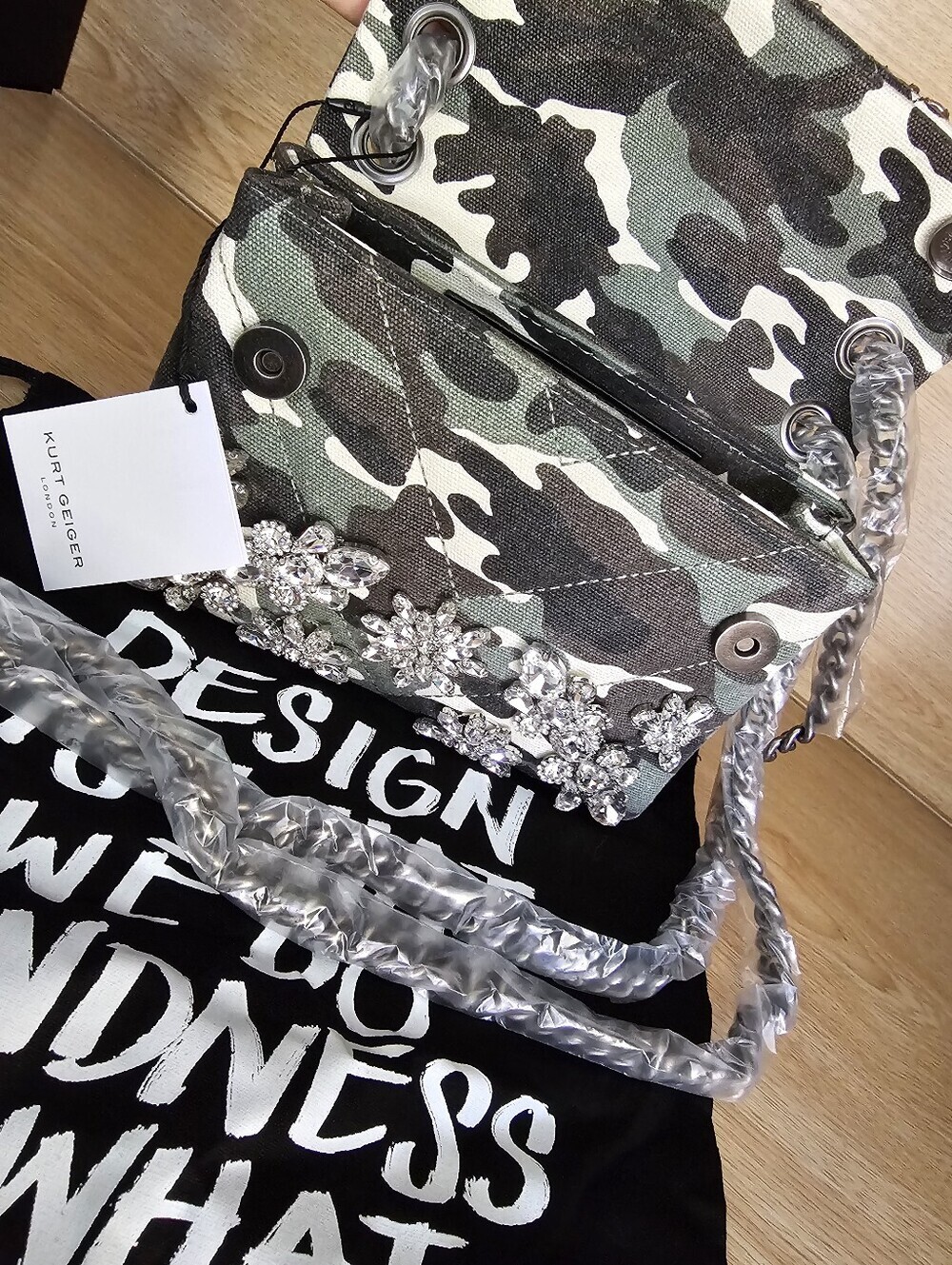Kurt Geiger London Mini Crystal Kensington Bag. - Picture 10 of 12